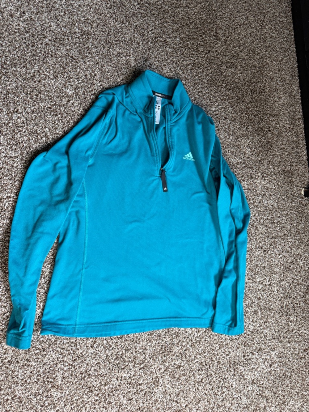 adidas Women’s Teal Quarter-Zip Training Pullover